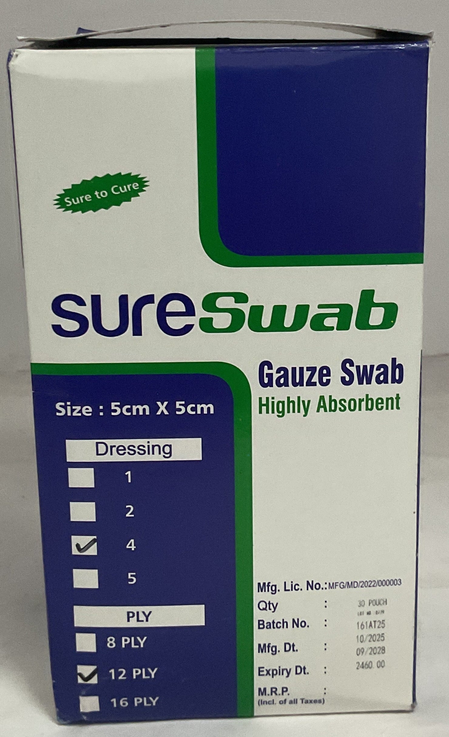 Absorbant Sterile Gauze Swab - SureSwab